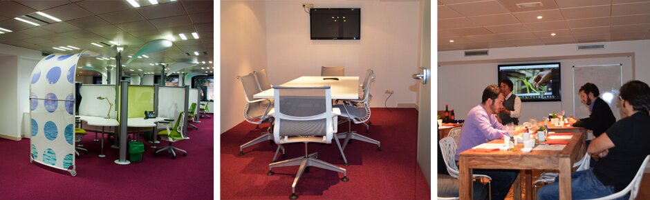 Zona de trabajo, sala de reunión y espacio de eventos